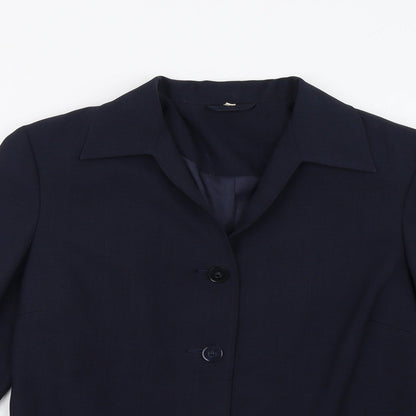Womens UK Size 10 Preworn Regular Blue Blazer