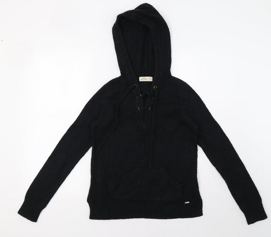Hollister Womens Black   Pullover Hoodie Size XS
