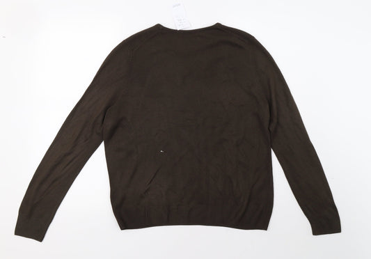 Womens UK Size 14 Marks and Spencer Brown Pullover Sweatshirt