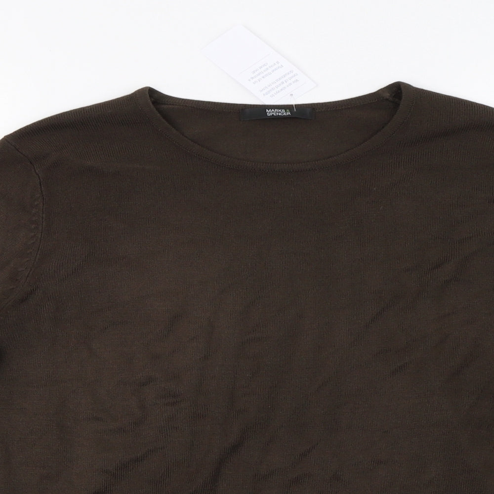 Womens UK Size 14 Marks and Spencer Brown Pullover Sweatshirt