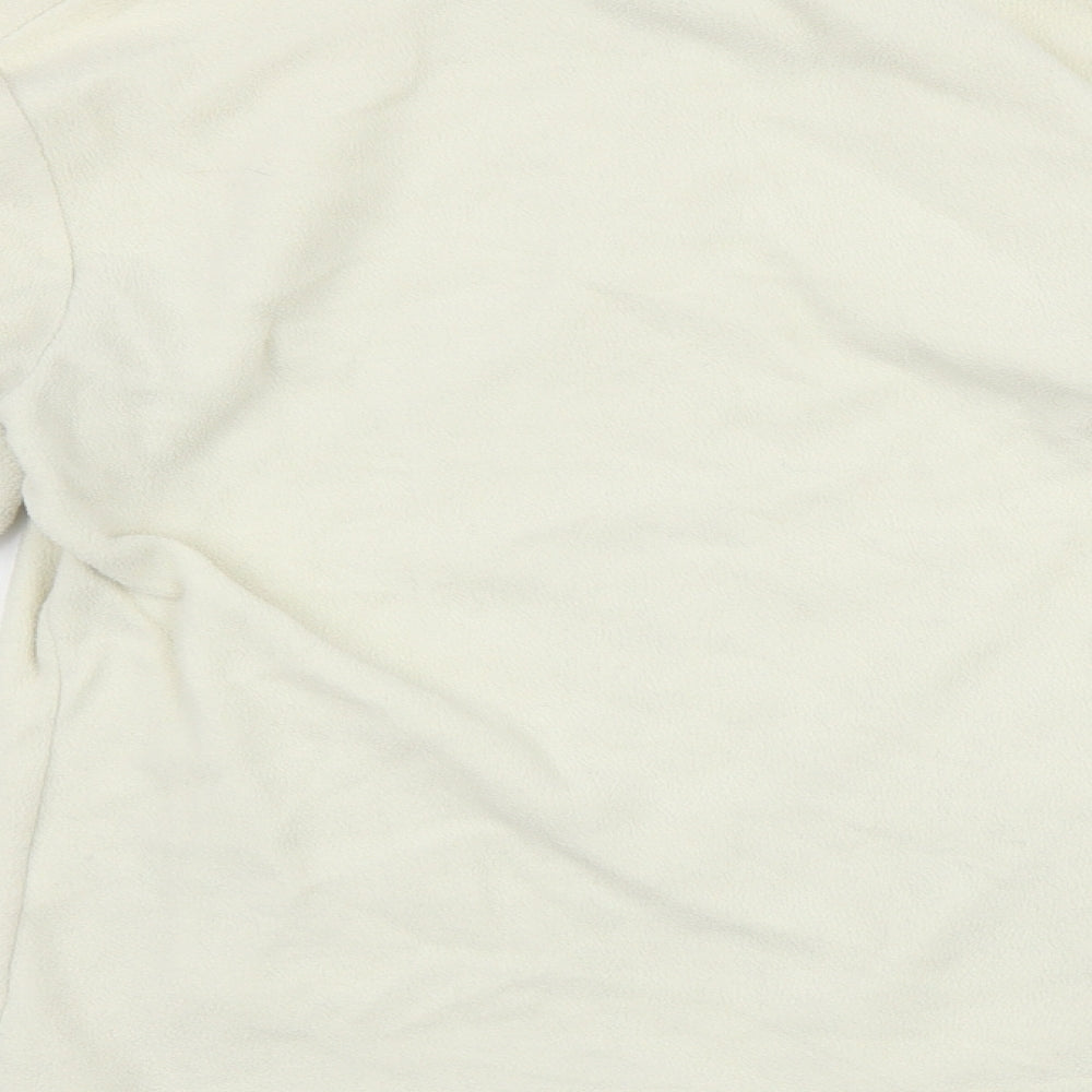Womens UK Size 14 Marks and Spencer White Full Zip Jumper
