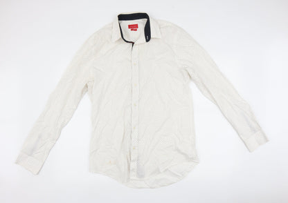Zara Mens White    Button-Up Size L