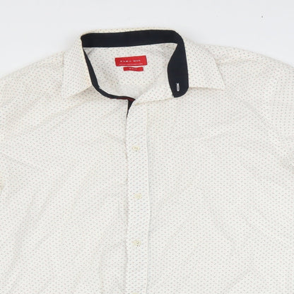 Zara Mens White    Button-Up Size L