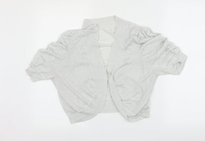 Womens UK Size 20 Glamorosa Silver Cardigan Jumper