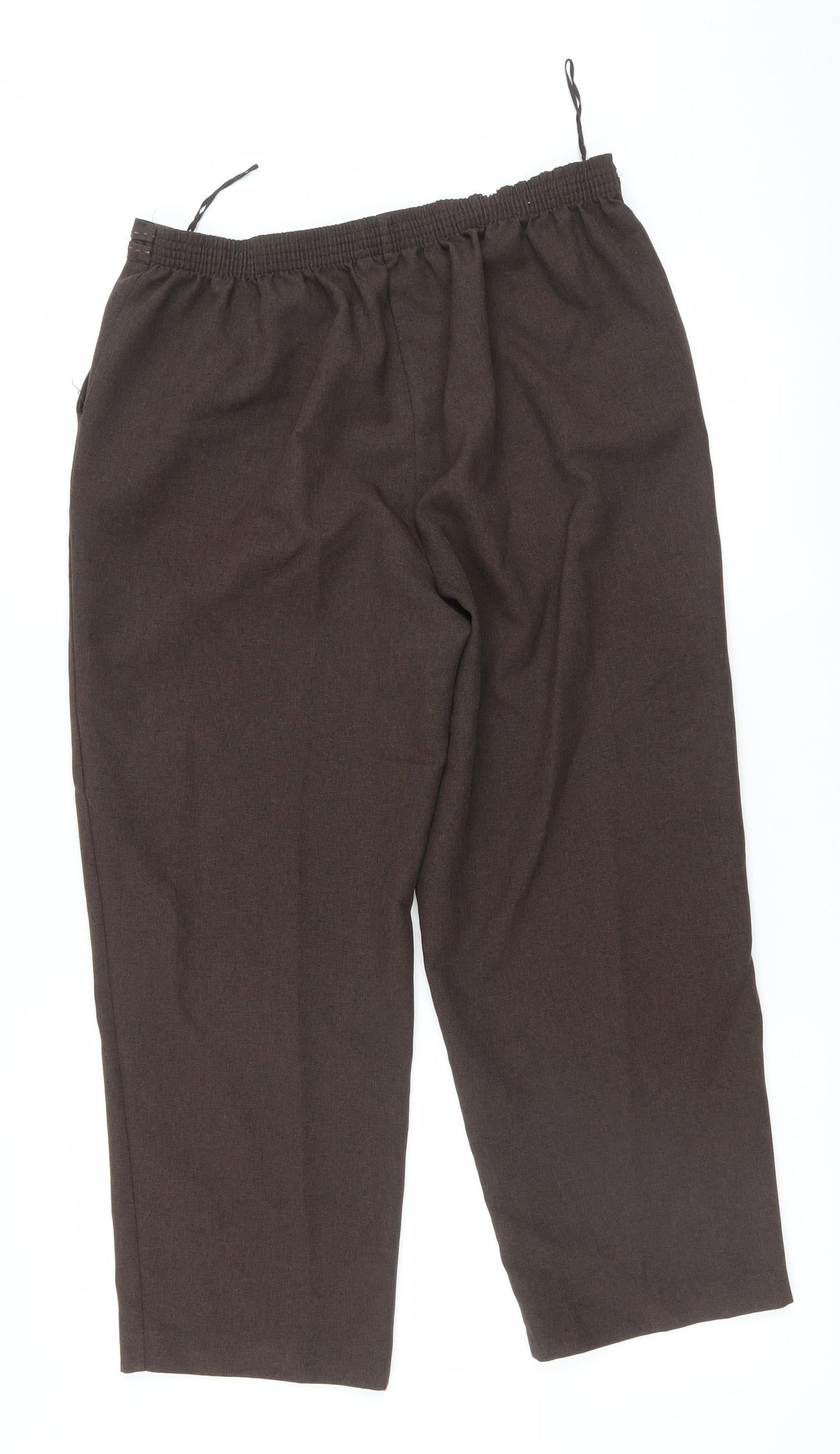 BM Womens Brown   Trousers  Size 14 L24.5 in