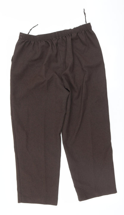 BM Womens Brown   Trousers  Size 14 L24.5 in
