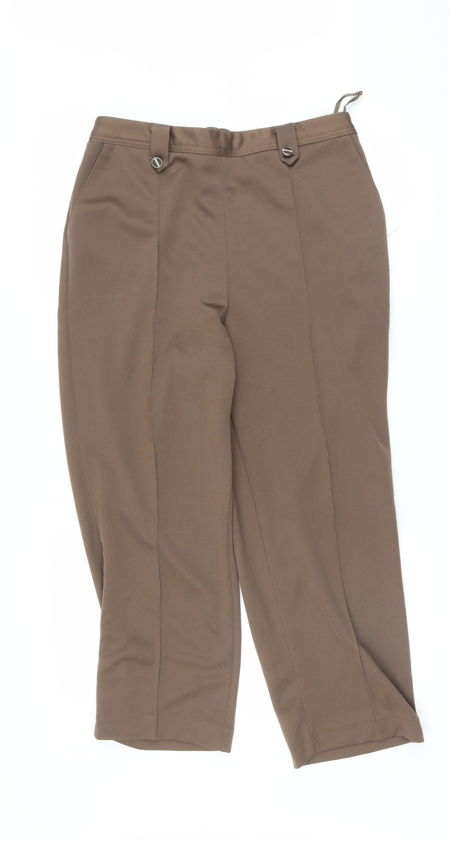 Womens UK Size 14 BM Regular Fit  Brown Trousers