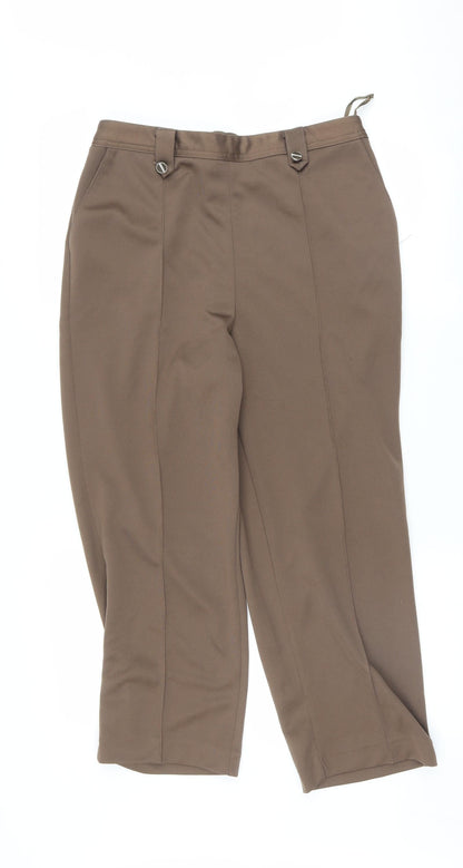Womens UK Size 14 BM Regular Fit  Brown Trousers