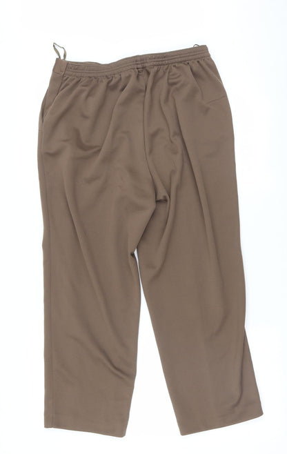Womens UK Size 14 BM Regular Fit  Brown Trousers