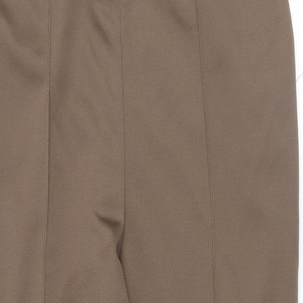 Womens UK Size 14 BM Regular Fit  Brown Trousers