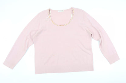 Womens UK Size XL Bonmarché Pink Pullover Jumper