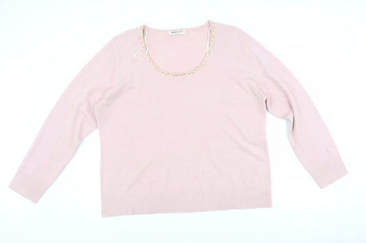 Womens UK Size XL Bonmarché Pink Pullover Jumper