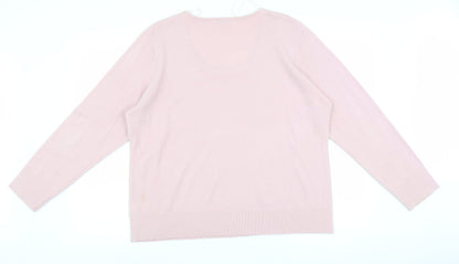 Womens UK Size XL Bonmarché Pink Pullover Jumper