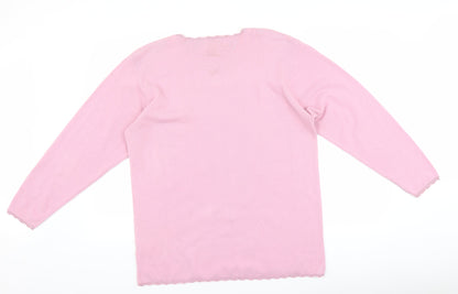 Womens UK Size One Size Fay Louise Pink Pullover Jumper