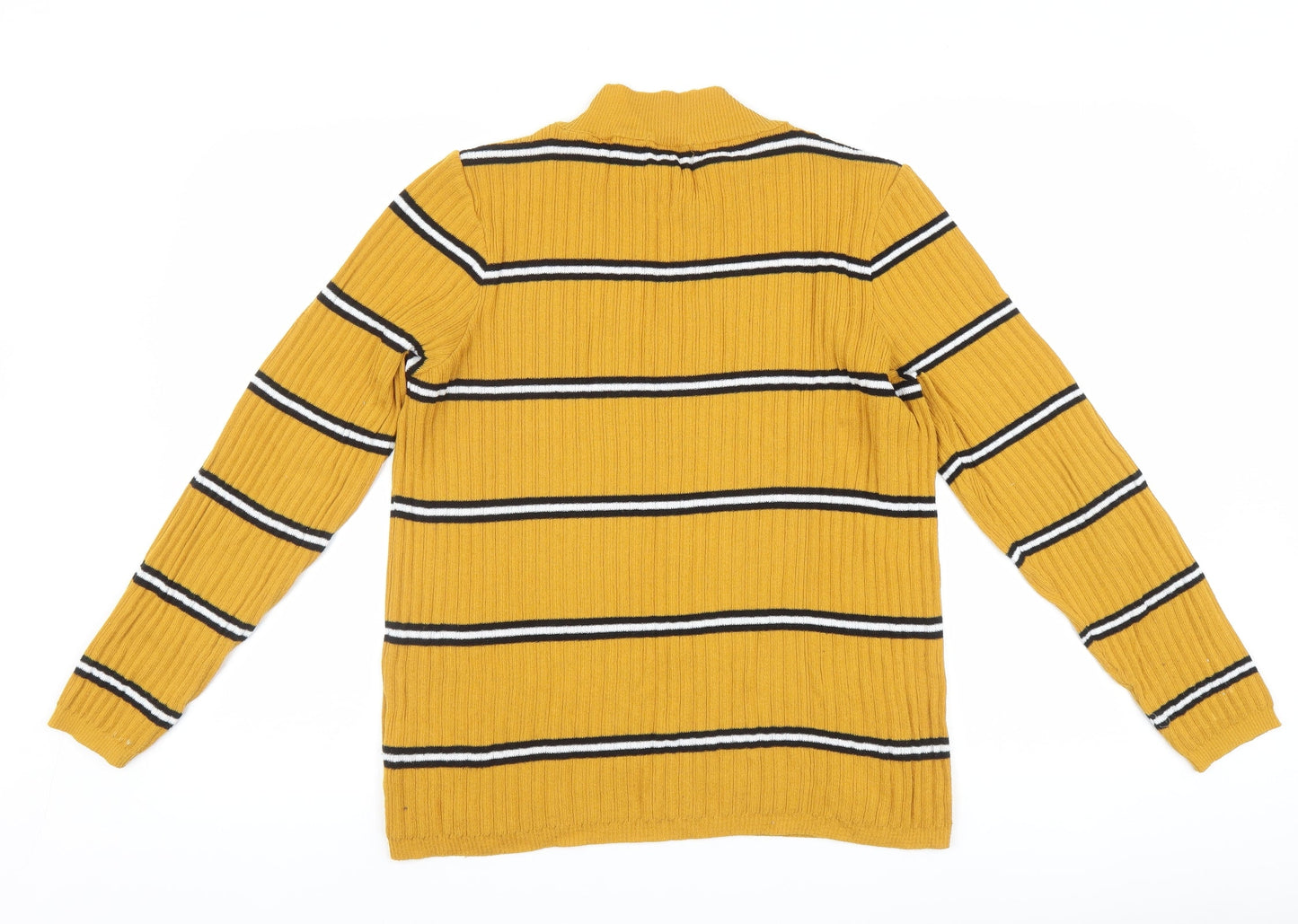 Primark Womens Yellow Striped  Pullover Jumper Size XL