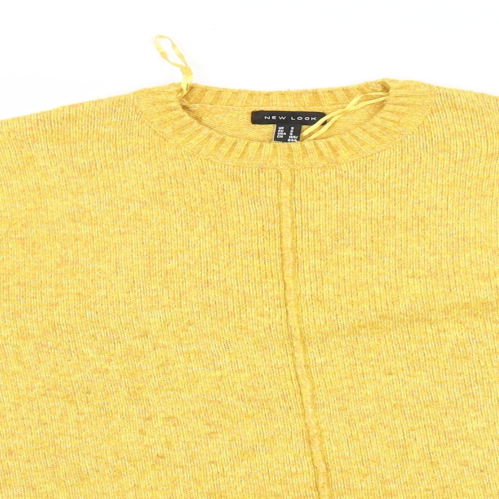 Womens UK Size S New Look Yellow Pullover Jumper