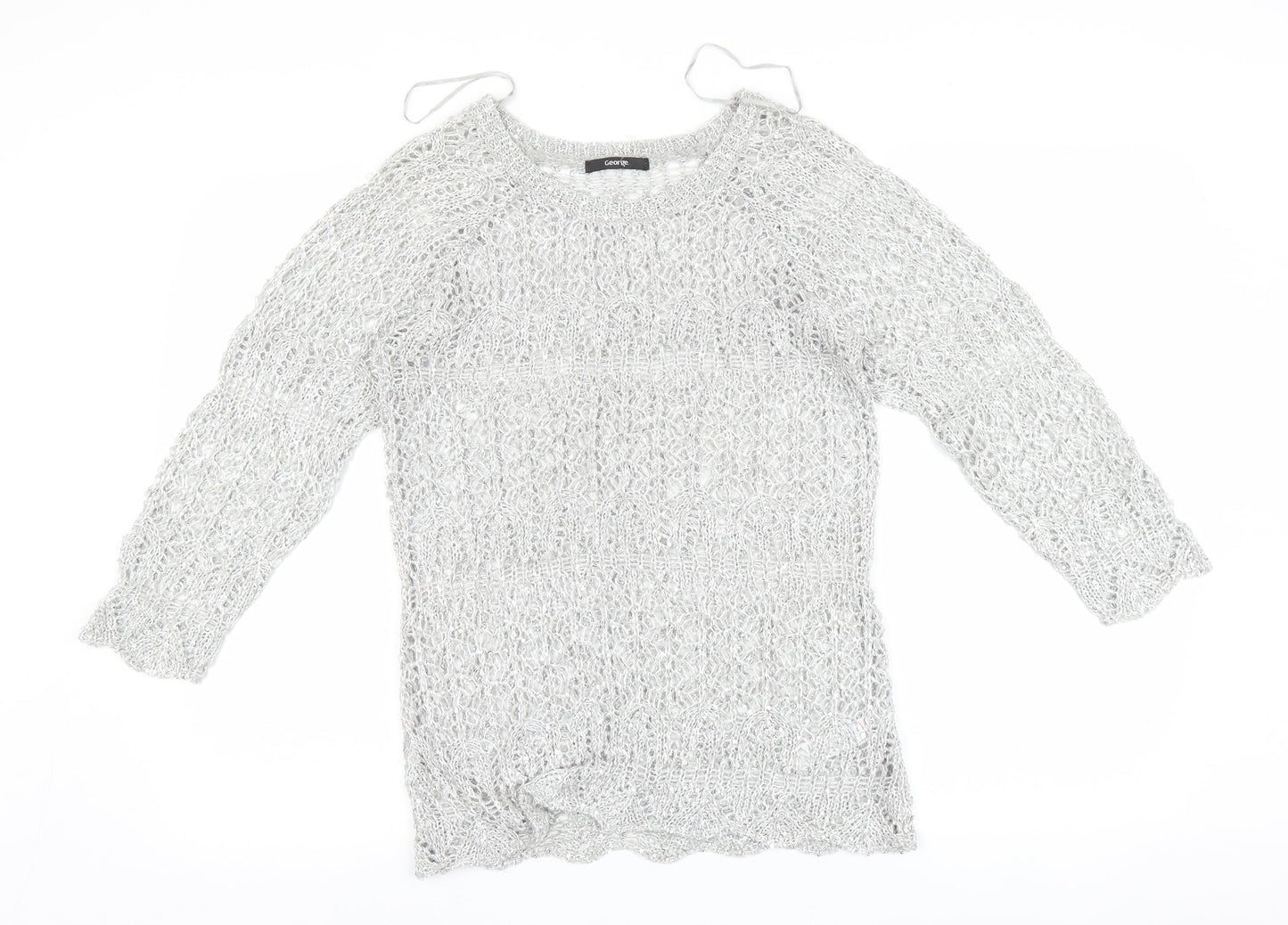George Womens Silver   Pullover Jumper Size 10