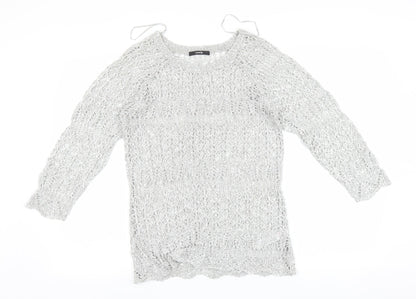 George Womens Silver   Pullover Jumper Size 10
