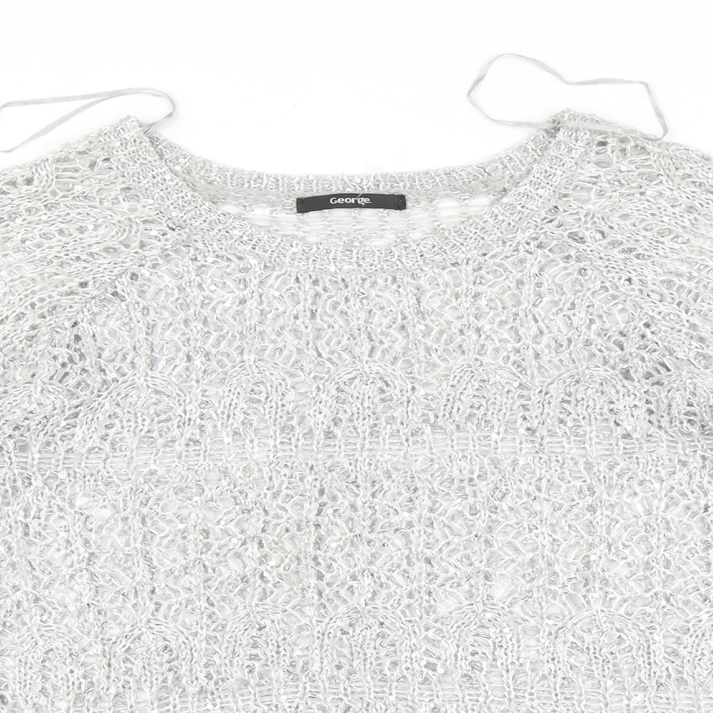 George Womens Silver   Pullover Jumper Size 10