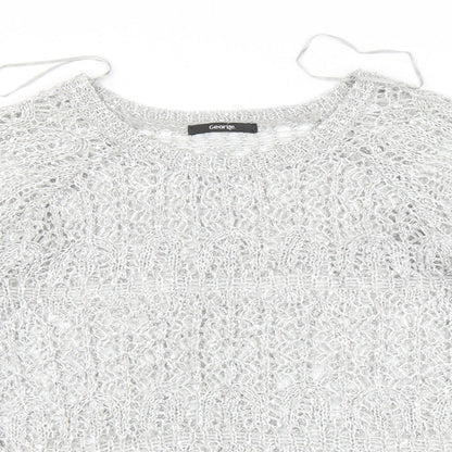 George Womens Silver   Pullover Jumper Size 10
