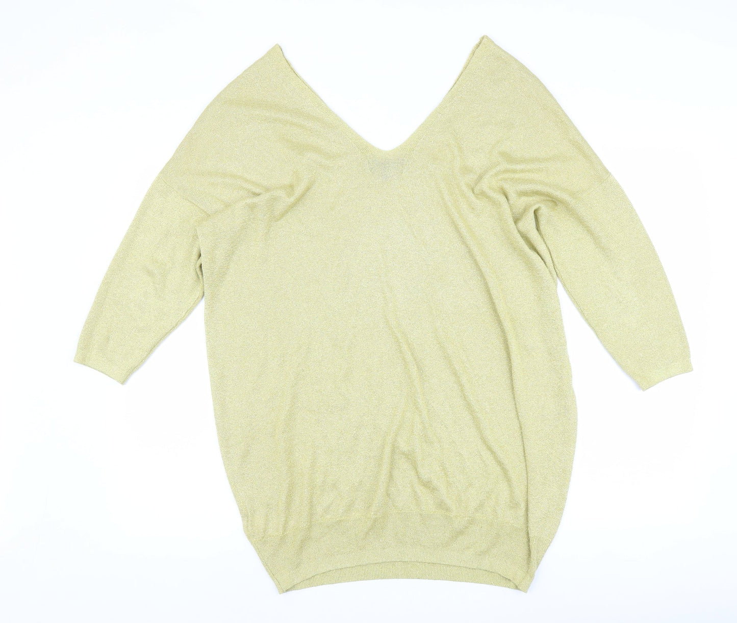 Womens UK Size 18 NEXT Gold Pullover Jumper