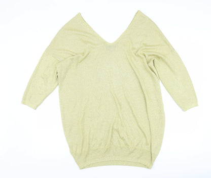 Womens UK Size 18 NEXT Gold Pullover Jumper