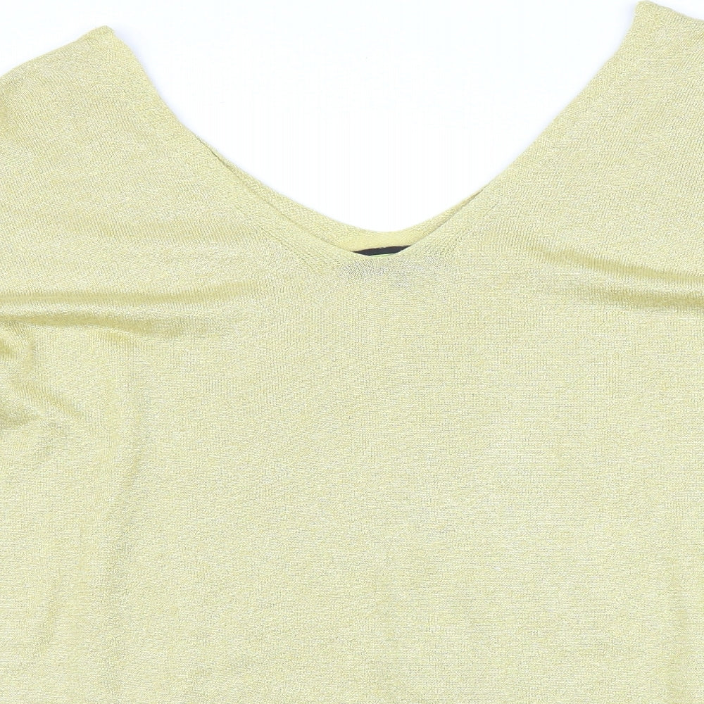 Womens UK Size 18 NEXT Gold Pullover Jumper
