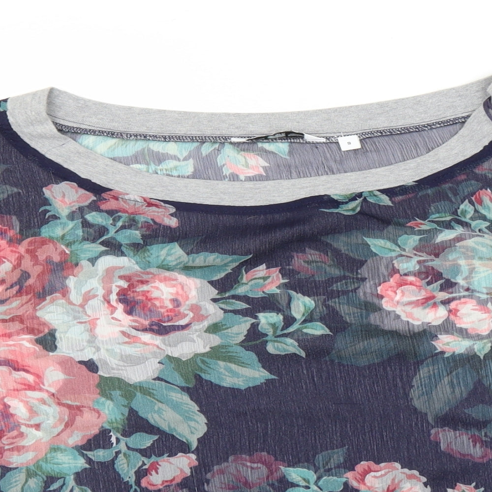 Womens UK Size 8 New Look Multicoloured Basic Blouse
