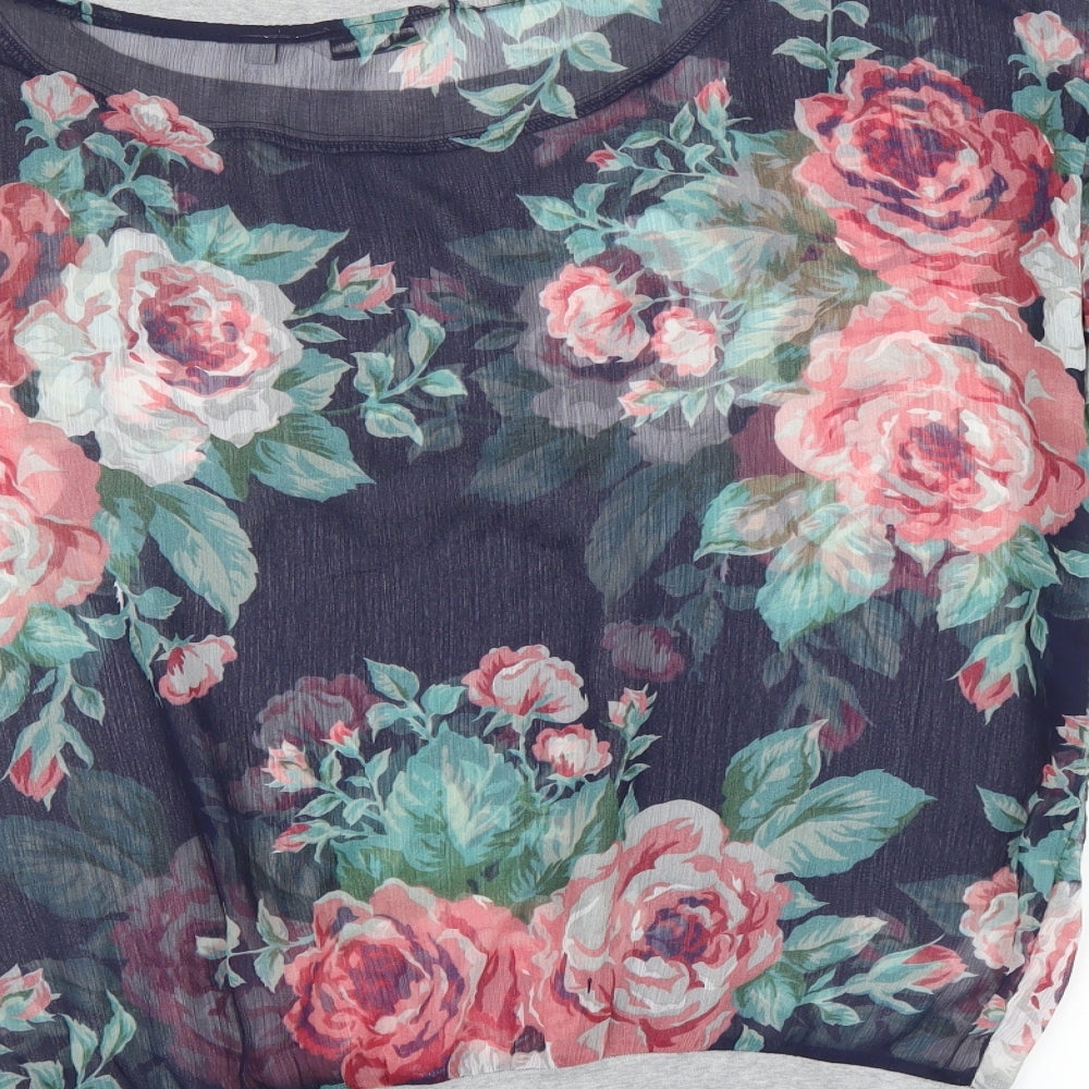 Womens UK Size 8 New Look Multicoloured Basic Blouse