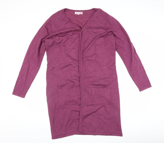 Womens UK Size 12 Michele Hope Purple Cardigan Jumper
