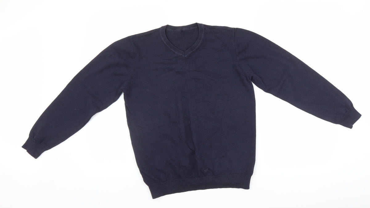Additional front view of George boys’ blue pullover sweatshirt, size 12-13, years
