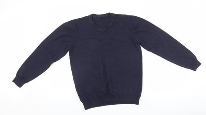 Additional front view of George boys’ blue pullover sweatshirt, size 12-13, years