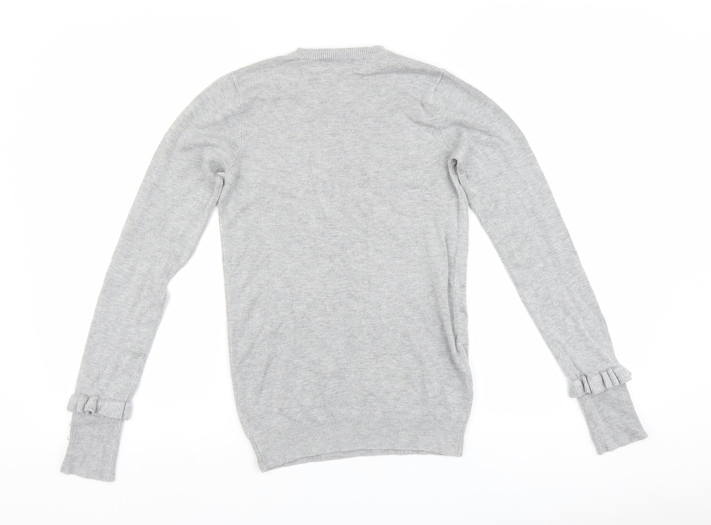 Womens UK Size S Zara Grey Pullover Jumper