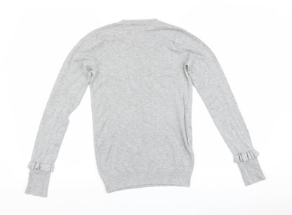 Womens UK Size S Zara Grey Pullover Jumper