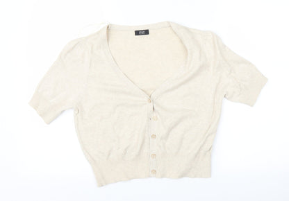 F&F Womens Beige   Cardigan Jumper Size 16