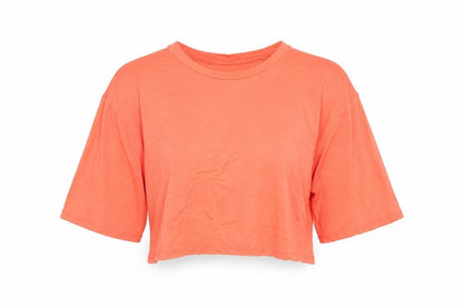 Womens UK Size 10 Republic Pink Cropped T-Shirt
