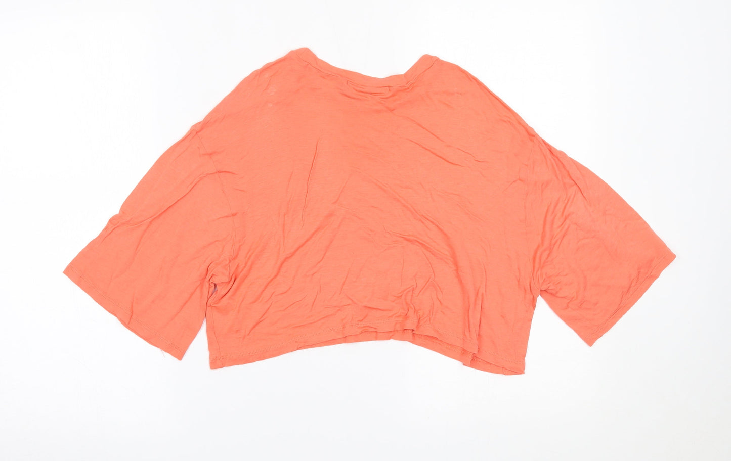 Womens UK Size 10 Republic Pink Cropped T-Shirt
