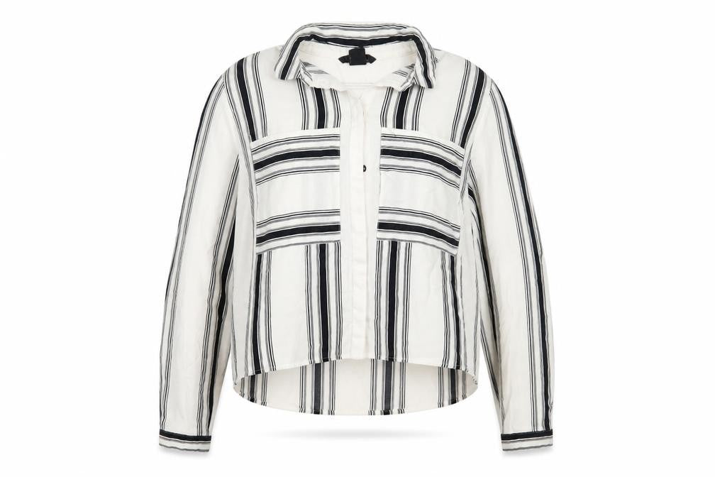 Womens UK Size 10 H&M White Basic Button-Up