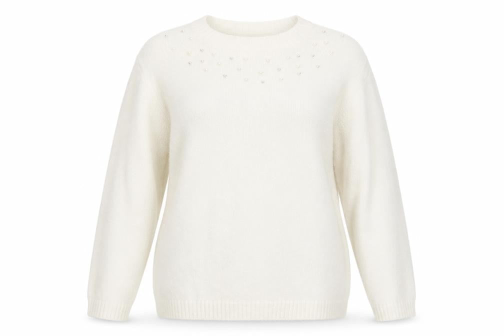 Womens UK Size XL Peacocks White Pullover Jumper