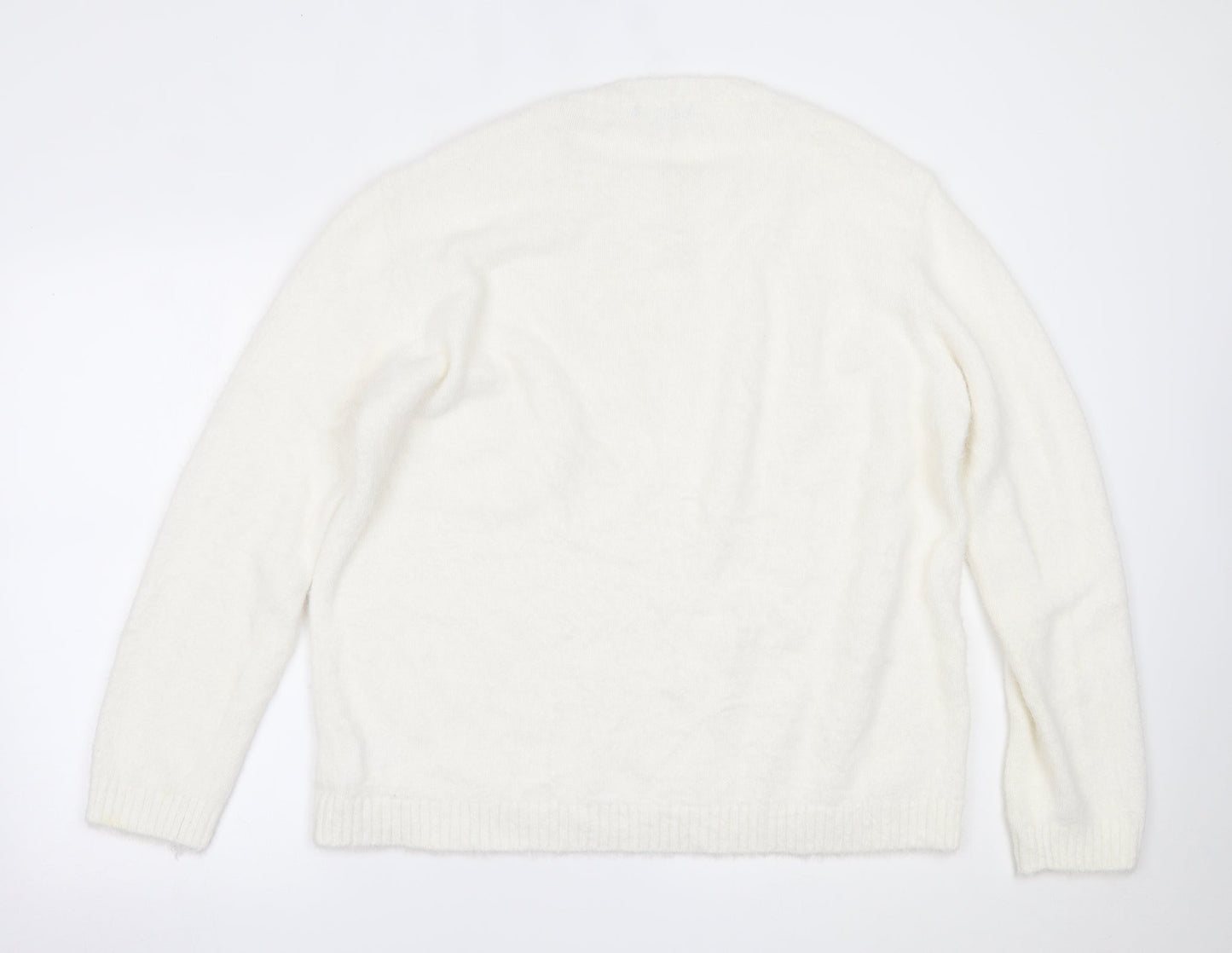 Womens UK Size XL Peacocks White Pullover Jumper