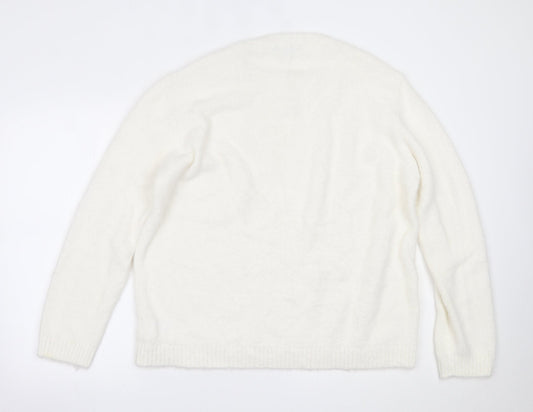 Womens UK Size XL Peacocks White Pullover Jumper