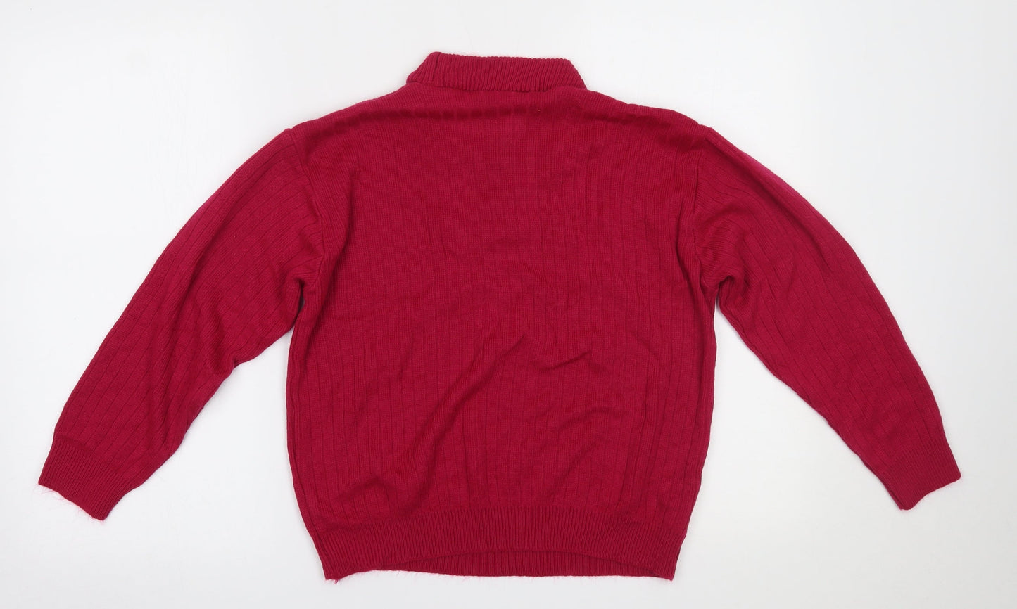 Womens UK Size 16 Preworn Pink Pullover Jumper