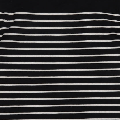Kirkland Womens Black Striped  Basic Blouse Size M