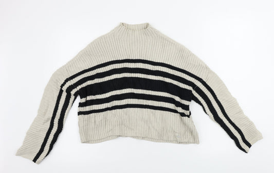 Womens UK Size XS Hollister Beige Pullover Jumper