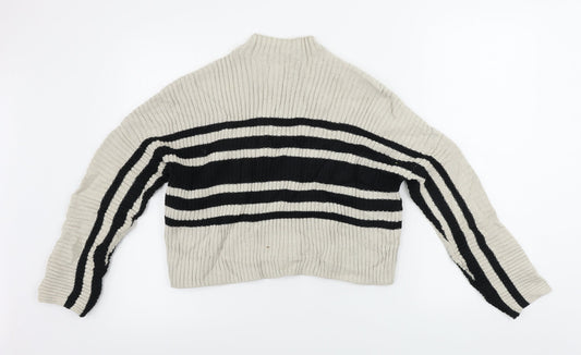Womens UK Size XS Hollister Beige Pullover Jumper