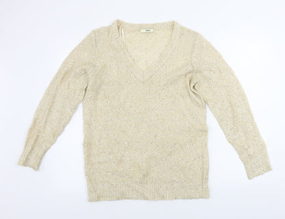 Womens UK Size L Oasis Beige Pullover Jumper
