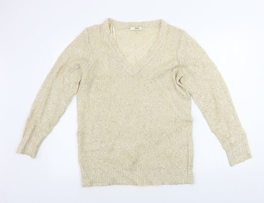 Womens UK Size L Oasis Beige Pullover Jumper