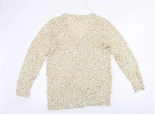 Womens UK Size L Oasis Beige Pullover Jumper