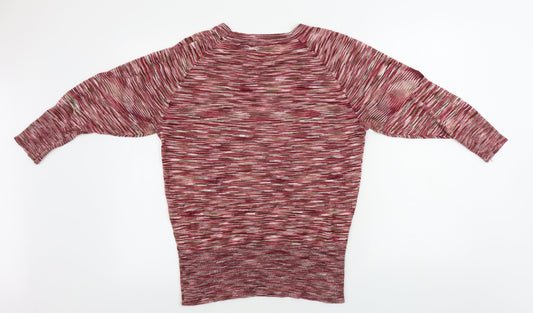 Preswick & Moore  Womens Orange Striped  Henley Jumper Size M