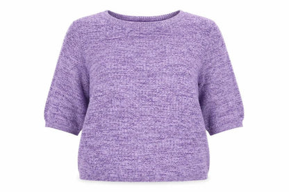 Front view of Croft & Barrow women’s purple jumper, size XL